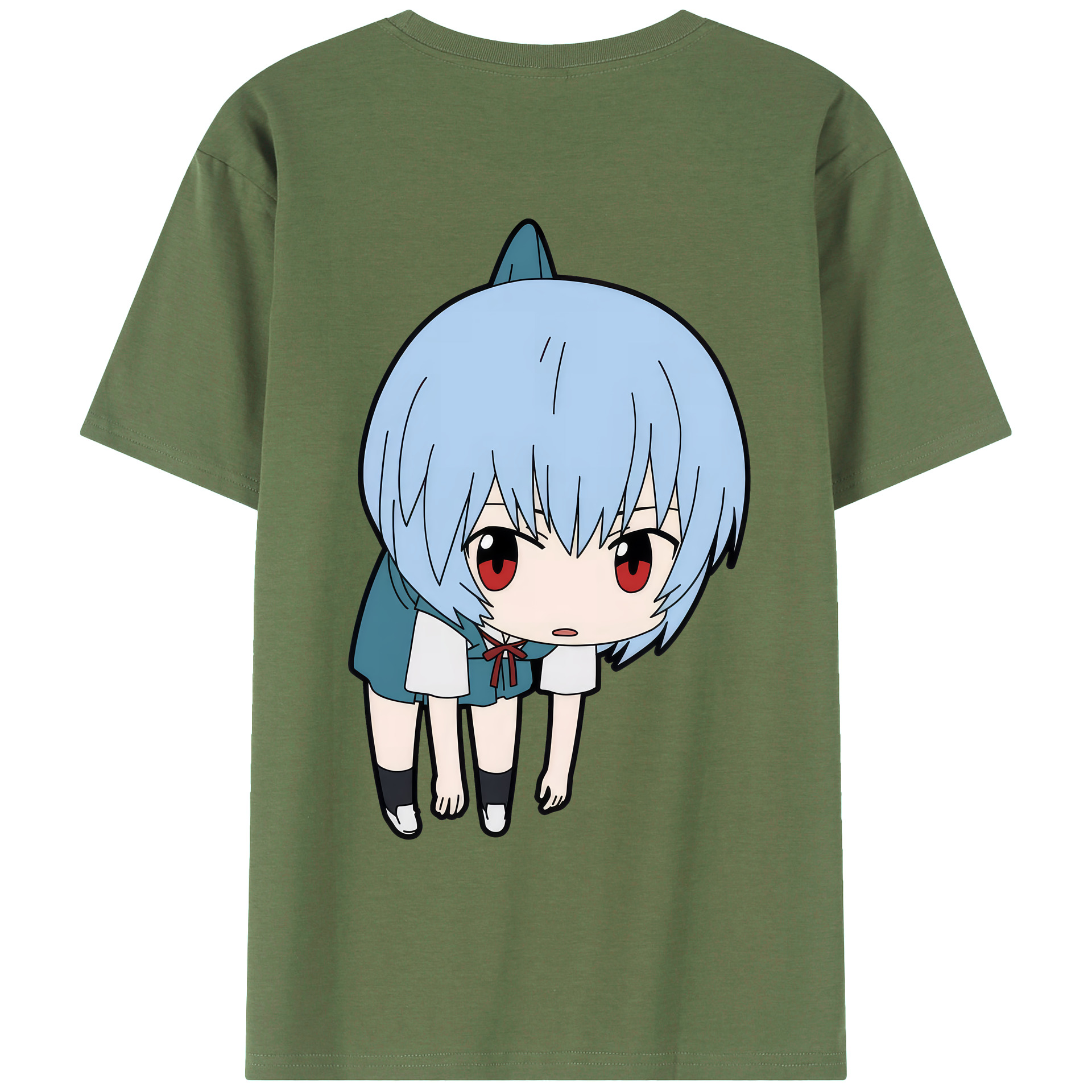 （画像用） EVA 新世紀エヴァンゲリオン 綿100％ メンズ半袖Tシャツ（バックプリント） 通気性